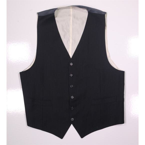 Ravazzolo Navy Blue Striped Suit Vest Gilet 44L - Picture 1 of 5